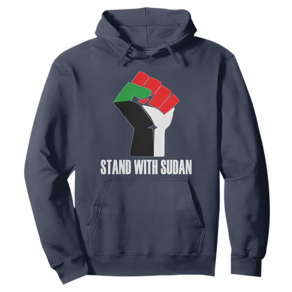Stand With Sudan Power Fist Hoodie Sudan Flag Activist Peace and Protest