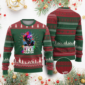 Dream Like Martin Knit Sweatshirt MLK American Civil Rights Leader Inspiration