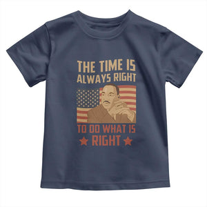 MLK Quotes Baby Shirt The Time Always Right To Do What Is Right Retro American Flag