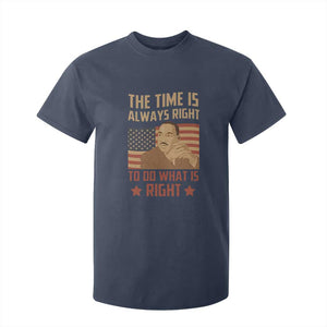 MLK Quotes T Shirt For Kid The Time Always Right To Do What Is Right Retro American Flag