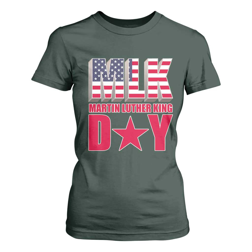 MLK Day T Shirt For Women Martin Luther King Jr American Civil Rights Leader