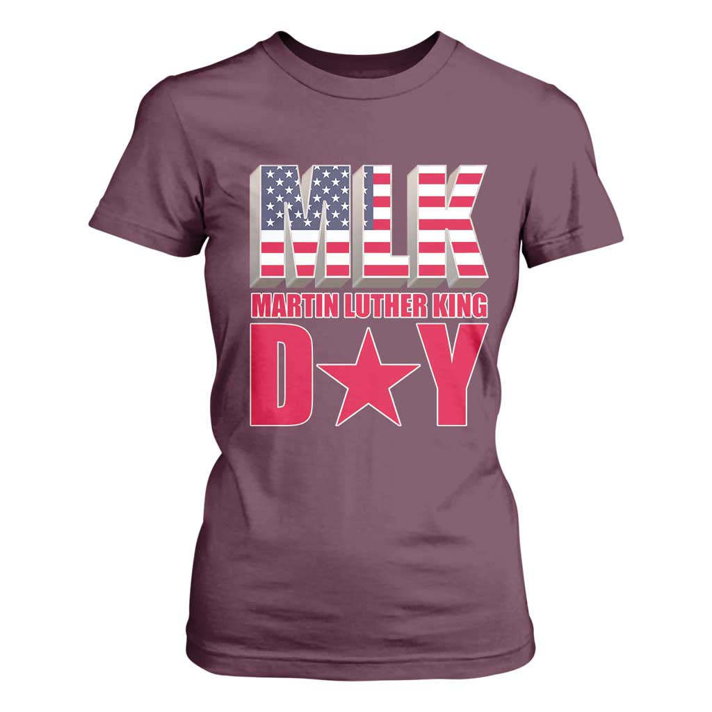 MLK Day T Shirt For Women Martin Luther King Jr American Civil Rights Leader