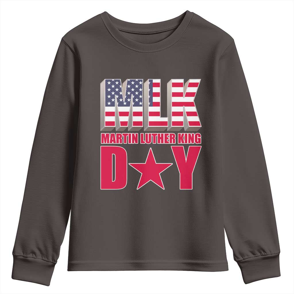 MLK Day Youth Long Sleeve Shirt Martin Luther King Jr American Civil Rights Leader