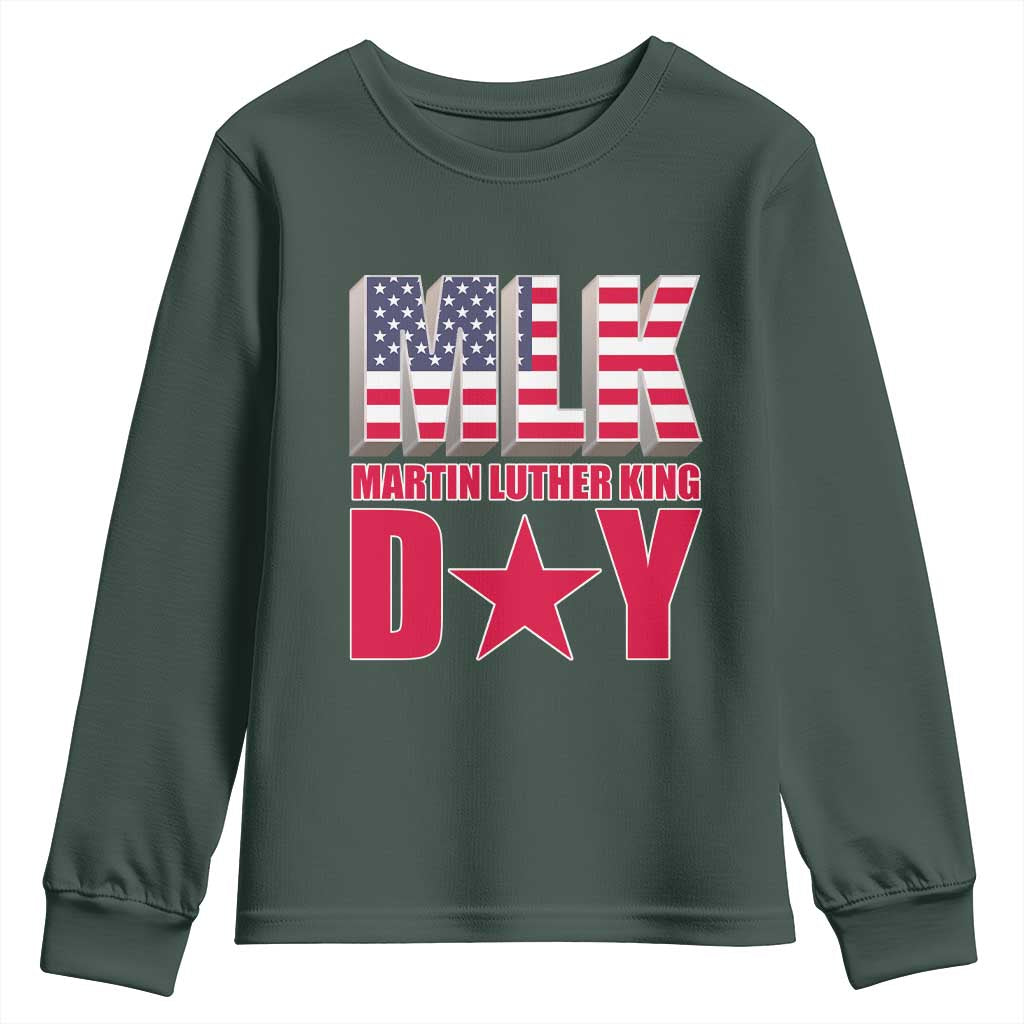 MLK Day Youth Long Sleeve Shirt Martin Luther King Jr American Civil Rights Leader