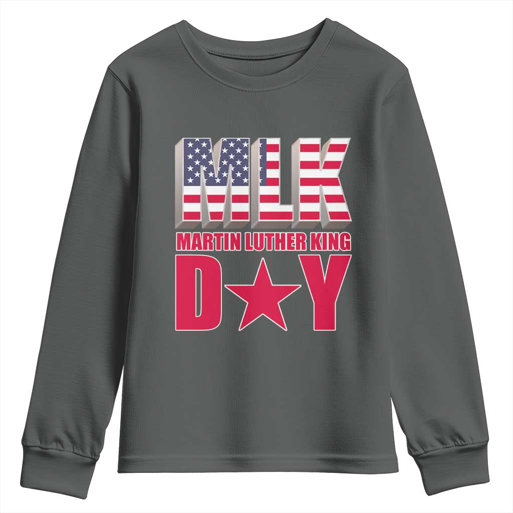 MLK Day Youth Long Sleeve Shirt Martin Luther King Jr American Civil Rights Leader