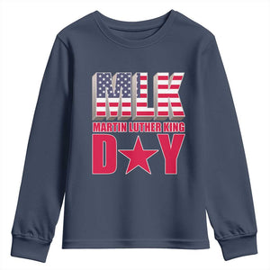 MLK Day Youth Long Sleeve Shirt Martin Luther King Jr American Civil Rights Leader