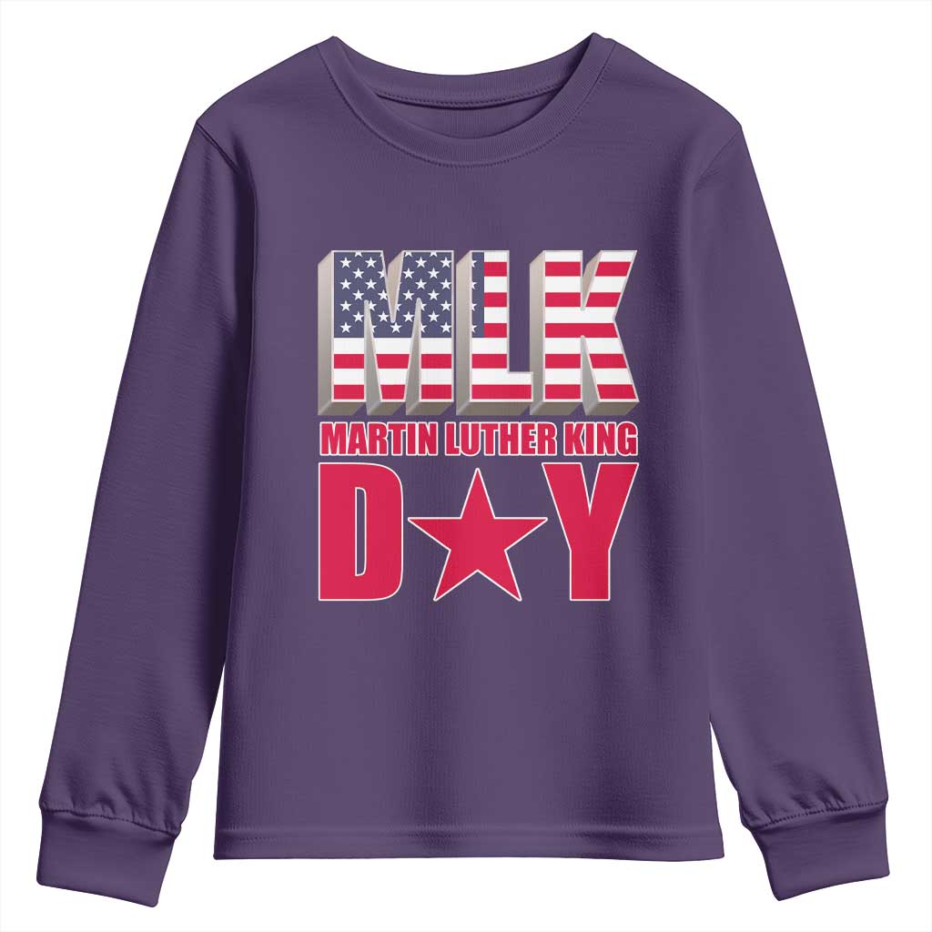 MLK Day Youth Long Sleeve Shirt Martin Luther King Jr American Civil Rights Leader