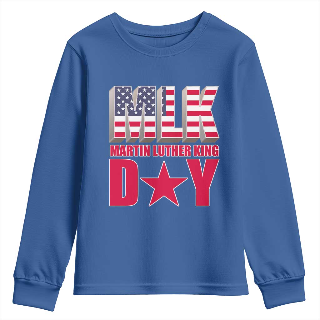 MLK Day Youth Long Sleeve Shirt Martin Luther King Jr American Civil Rights Leader