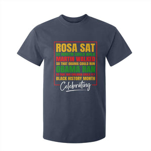 Celebrate Black History Month T Shirt For Kid Rosa Sat Martin Walked Obama Ran So Our Children Could Fly Inspiration