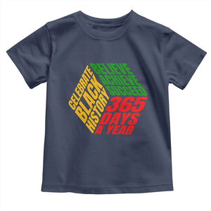 Black History Month Baby Shirt Believe Achieve Succeed 365 Days A Year Proud African American
