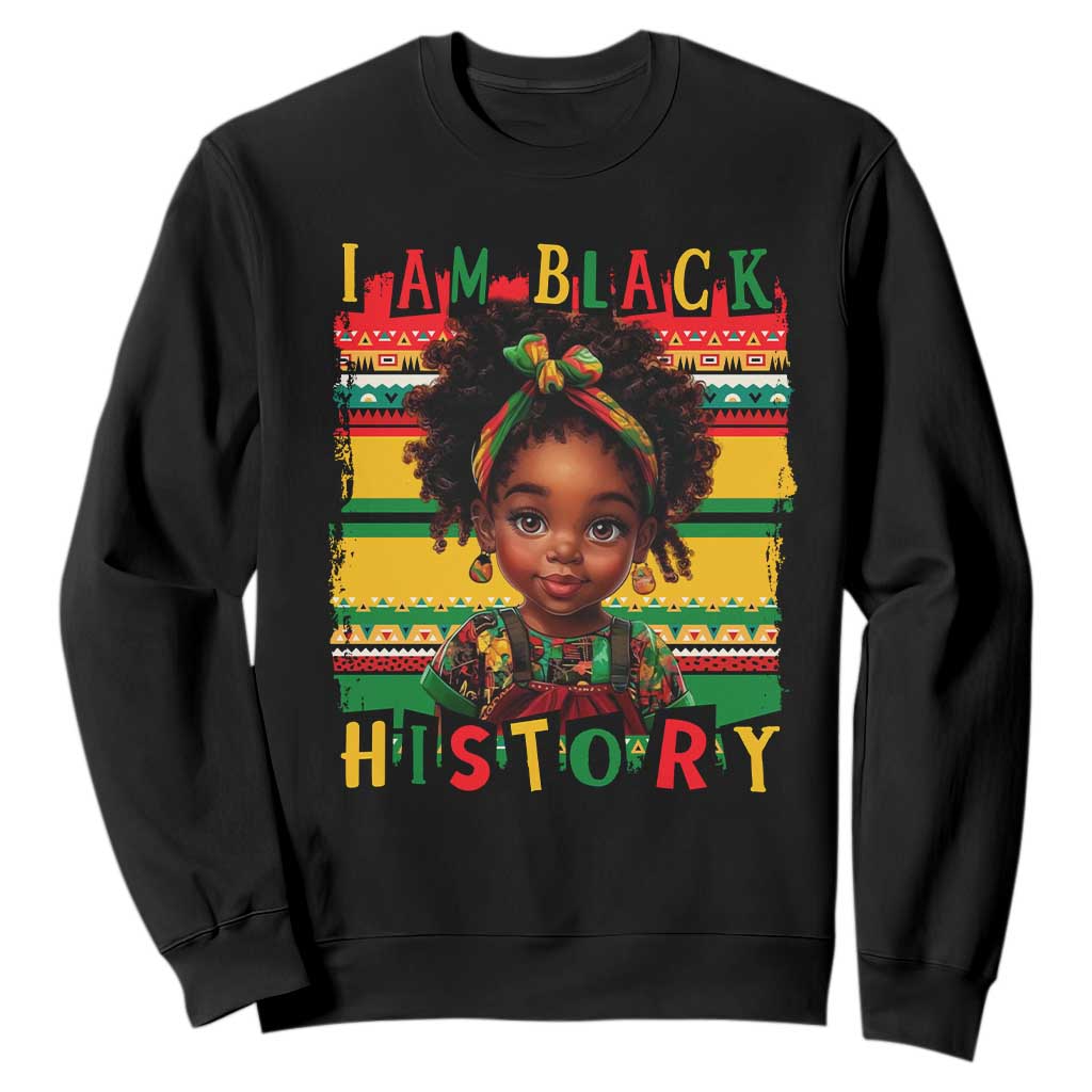 I Am Black History Sweatshirt Black Melanin Kids Girls
