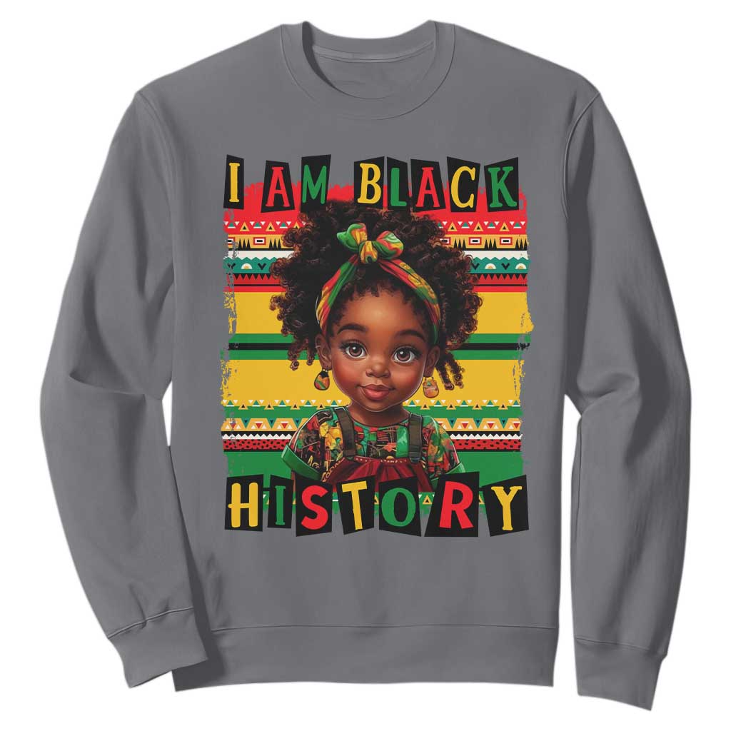 I Am Black History Sweatshirt Black Melanin Kids Girls