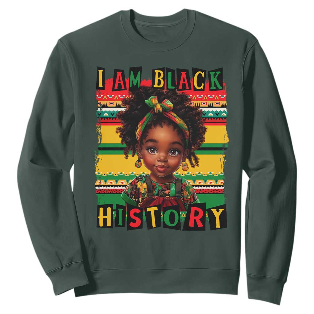I Am Black History Sweatshirt Black Melanin Kids Girls