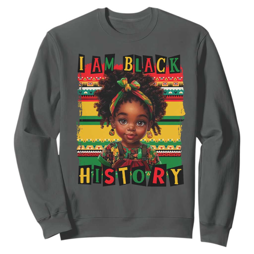 I Am Black History Sweatshirt Black Melanin Kids Girls