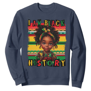 I Am Black History Sweatshirt Black Melanin Kids Girls