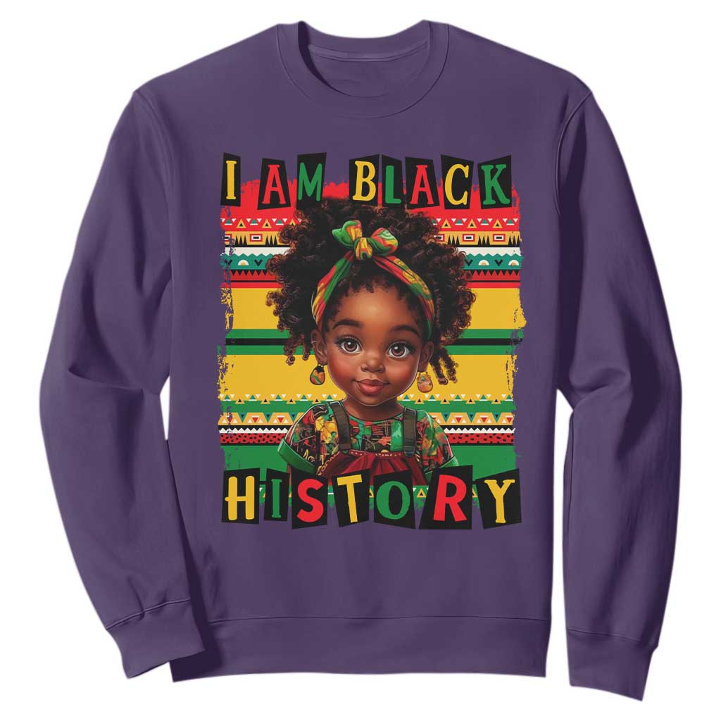 I Am Black History Sweatshirt Black Melanin Kids Girls