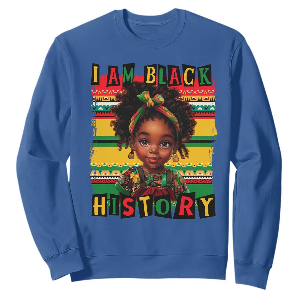 I Am Black History Sweatshirt Black Melanin Kids Girls