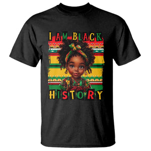 I Am Black History T Shirt Black Melanin Kids Girls
