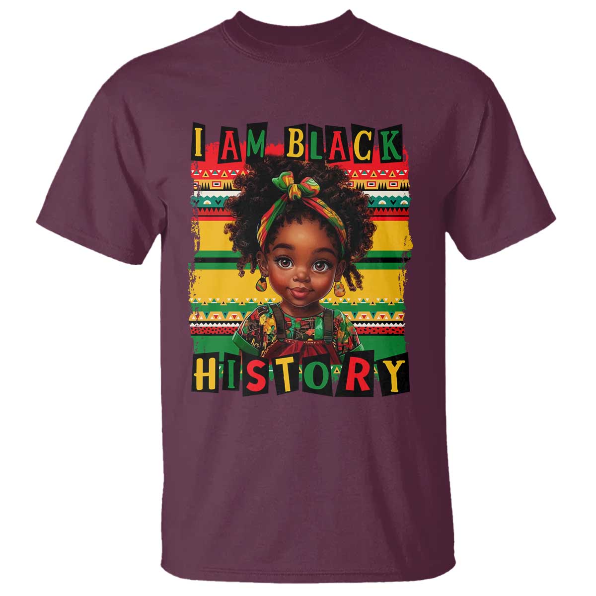 I Am Black History T Shirt Black Melanin Kids Girls