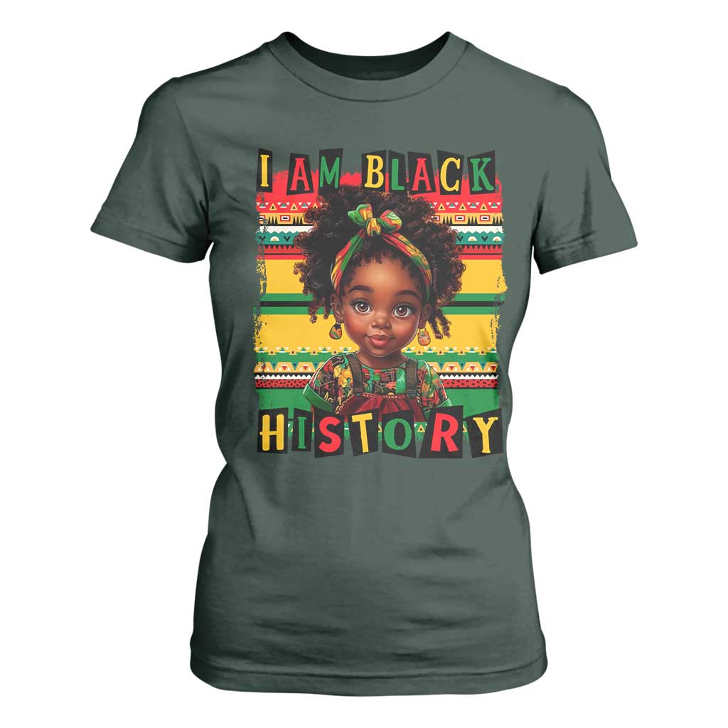 I Am Black History T Shirt For Women Black Melanin Kids Girls