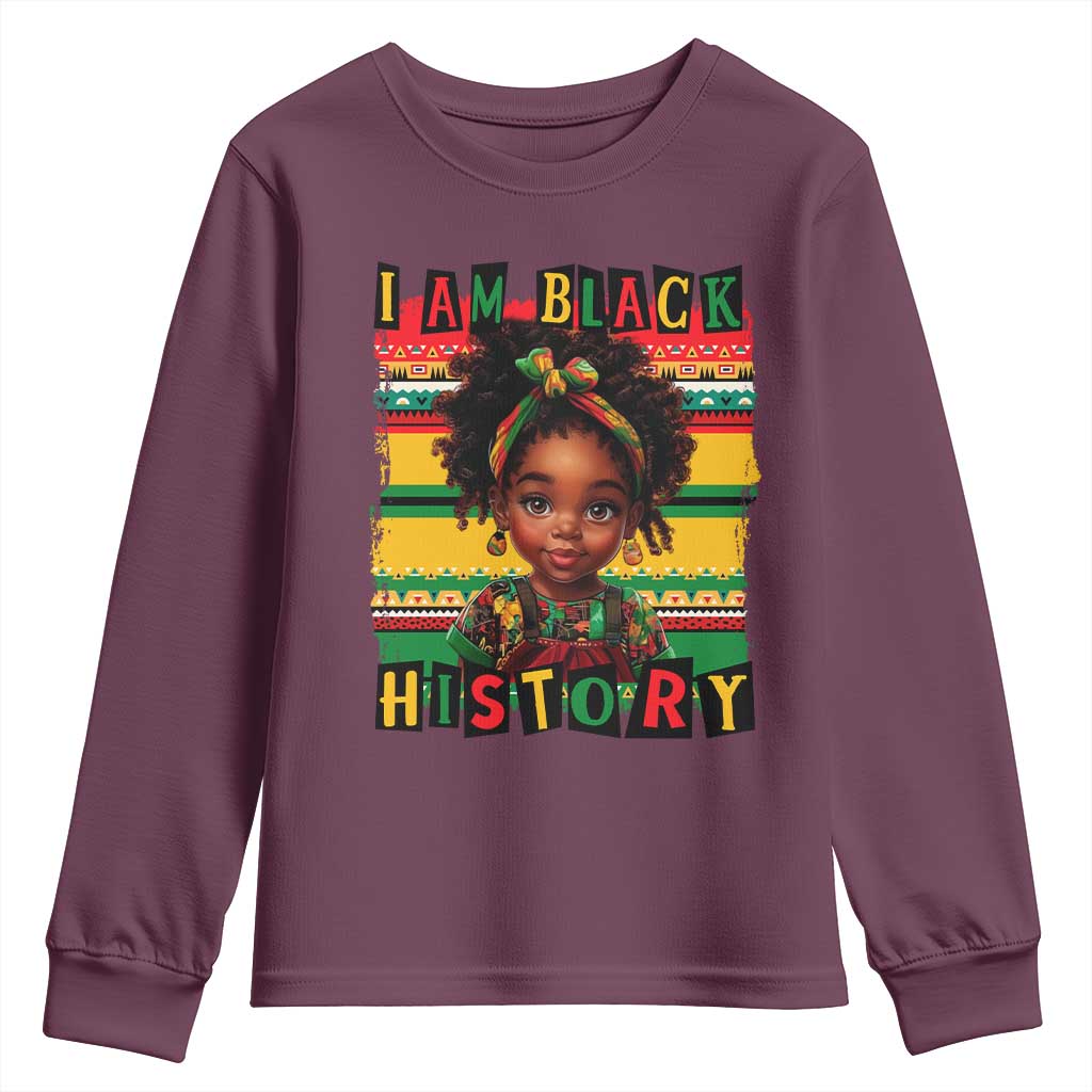 I Am Black History Youth Sweatshirt Black Melanin Kids Girls