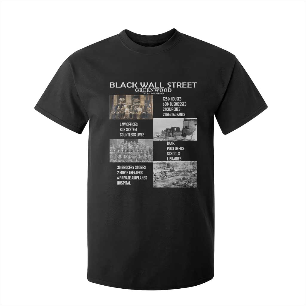 Black Wall Street T Shirt For Kid Greenwood African American Remembrance