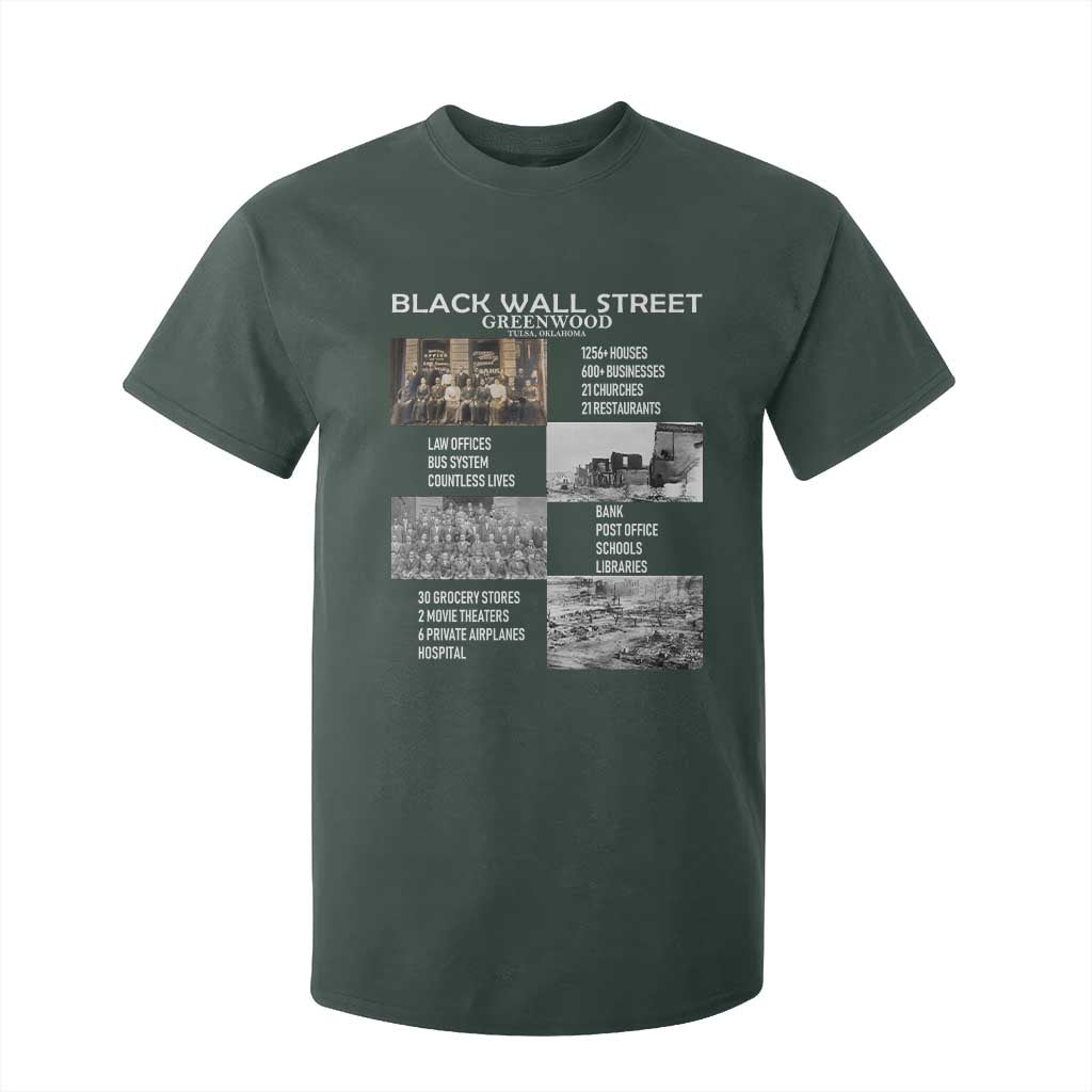 Black Wall Street T Shirt For Kid Greenwood African American Remembrance
