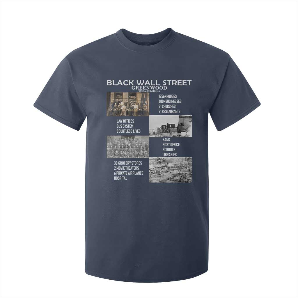 Black Wall Street T Shirt For Kid Greenwood African American Remembrance
