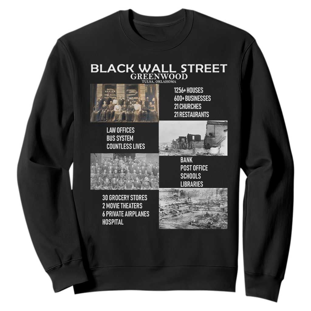 Black Wall Street Sweatshirt Greenwood African American Remembrance