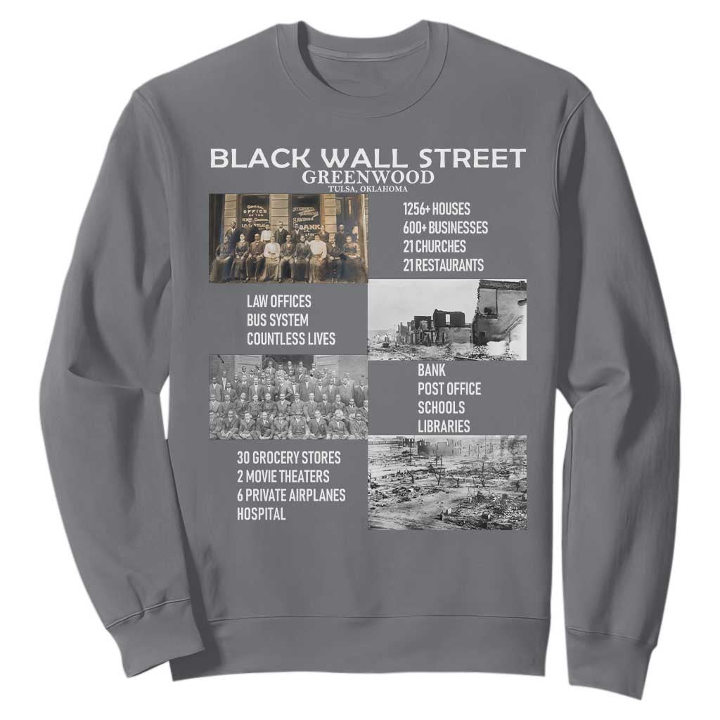 Black Wall Street Sweatshirt Greenwood African American Remembrance