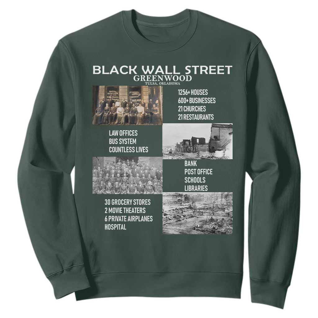 Black Wall Street Sweatshirt Greenwood African American Remembrance