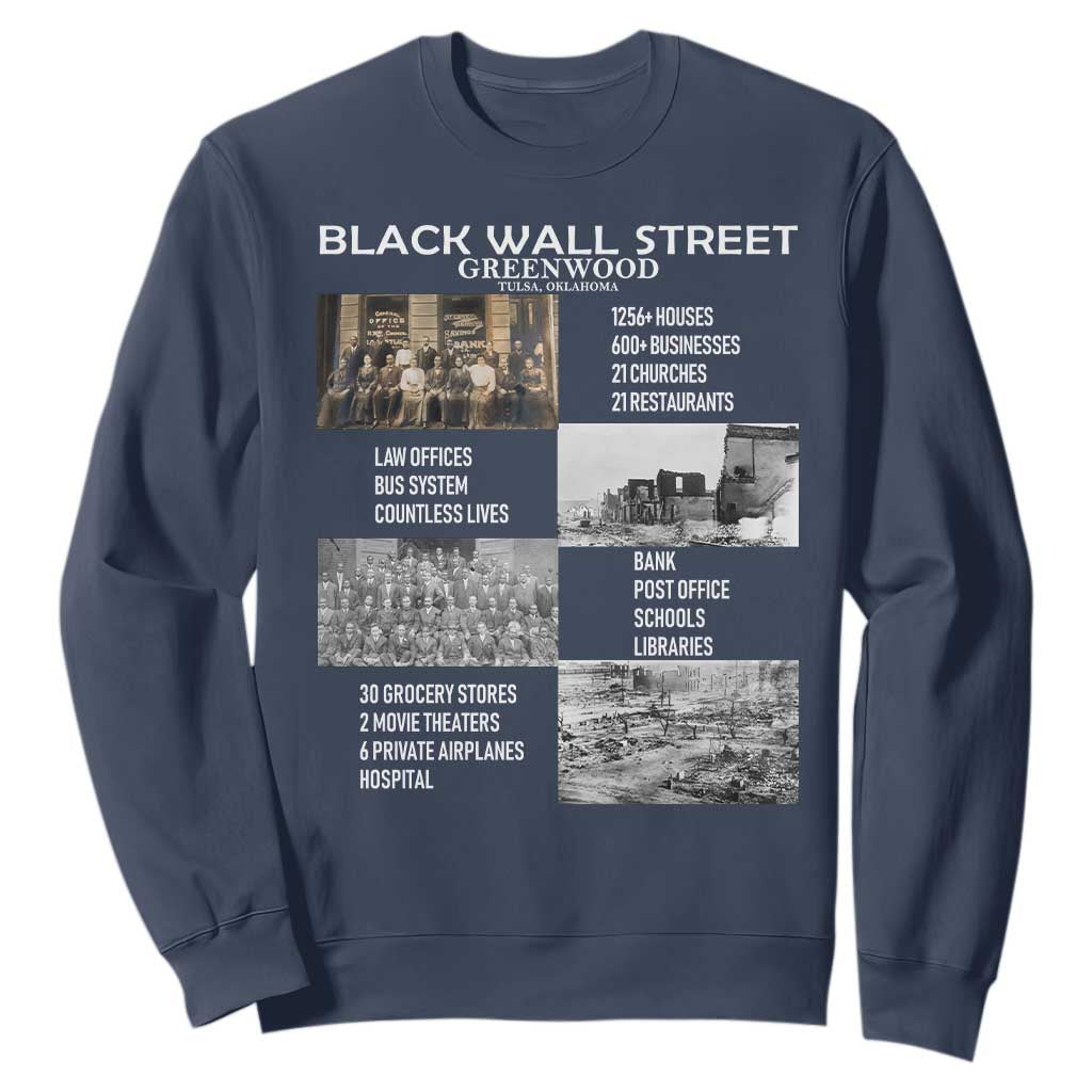 Black Wall Street Sweatshirt Greenwood African American Remembrance