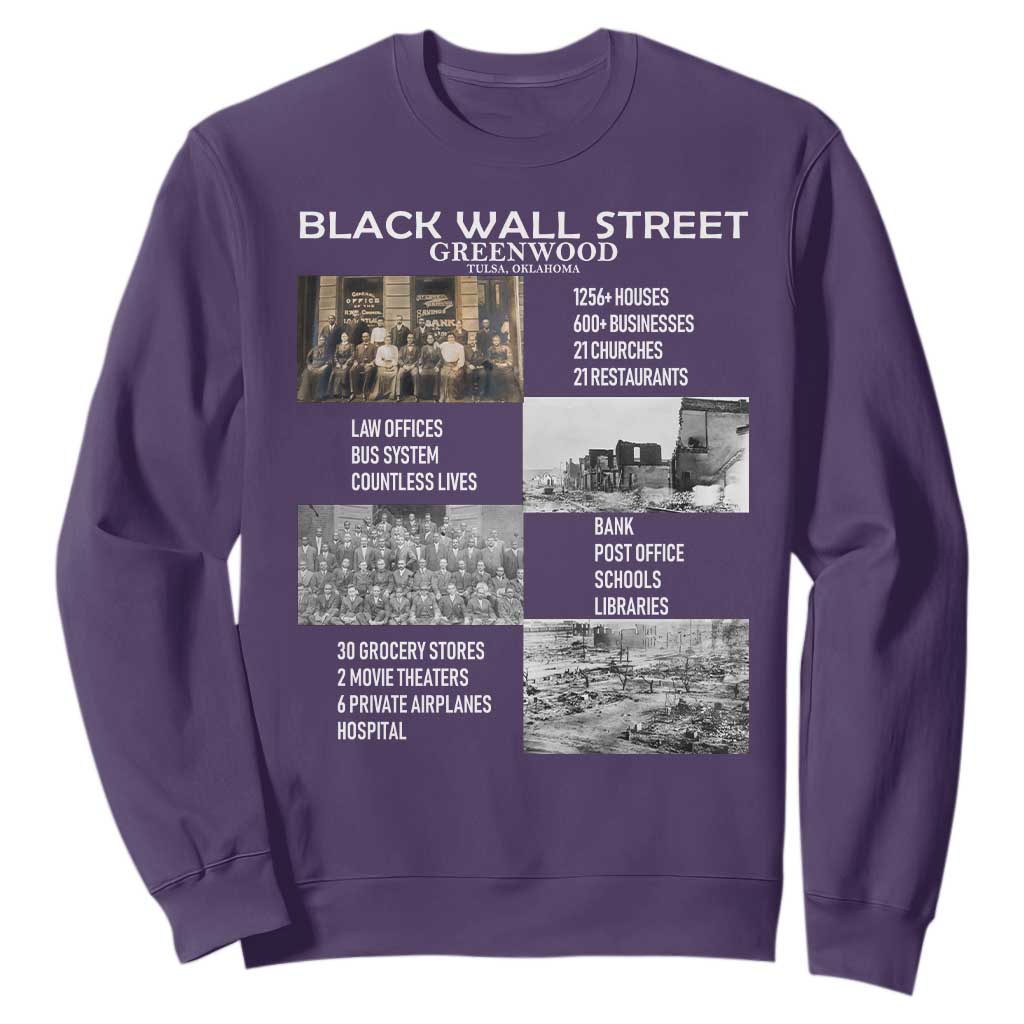 Black Wall Street Sweatshirt Greenwood African American Remembrance