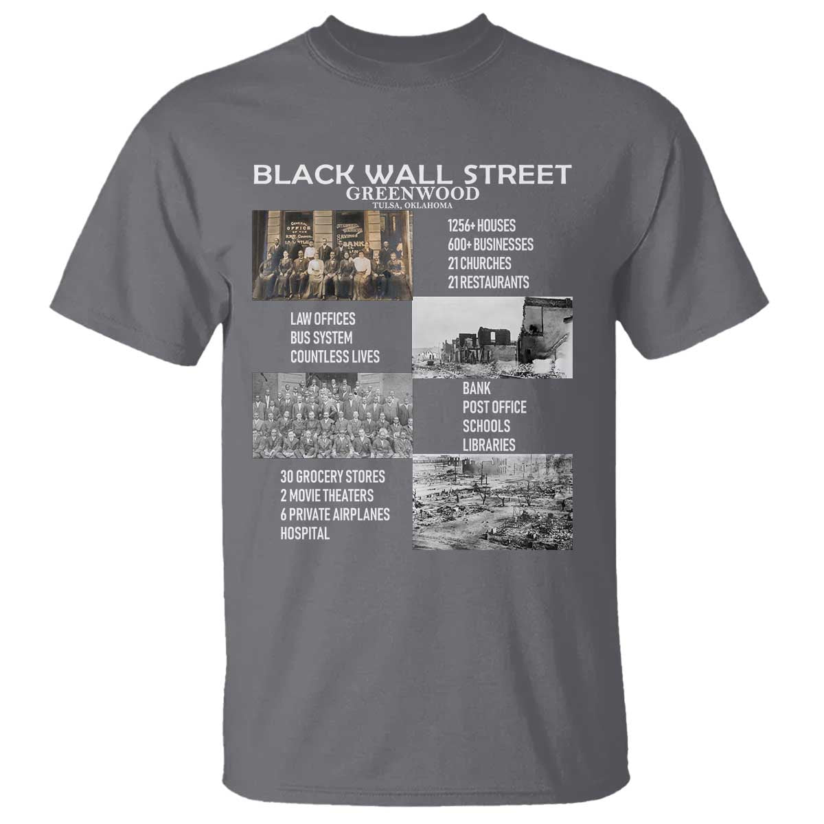 Black Wall Street T Shirt Greenwood African American Remembrance