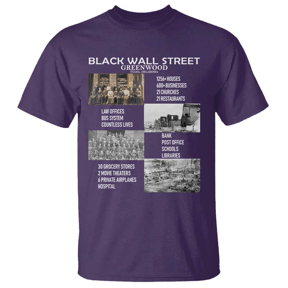 Black Wall Street T Shirt Greenwood African American Remembrance