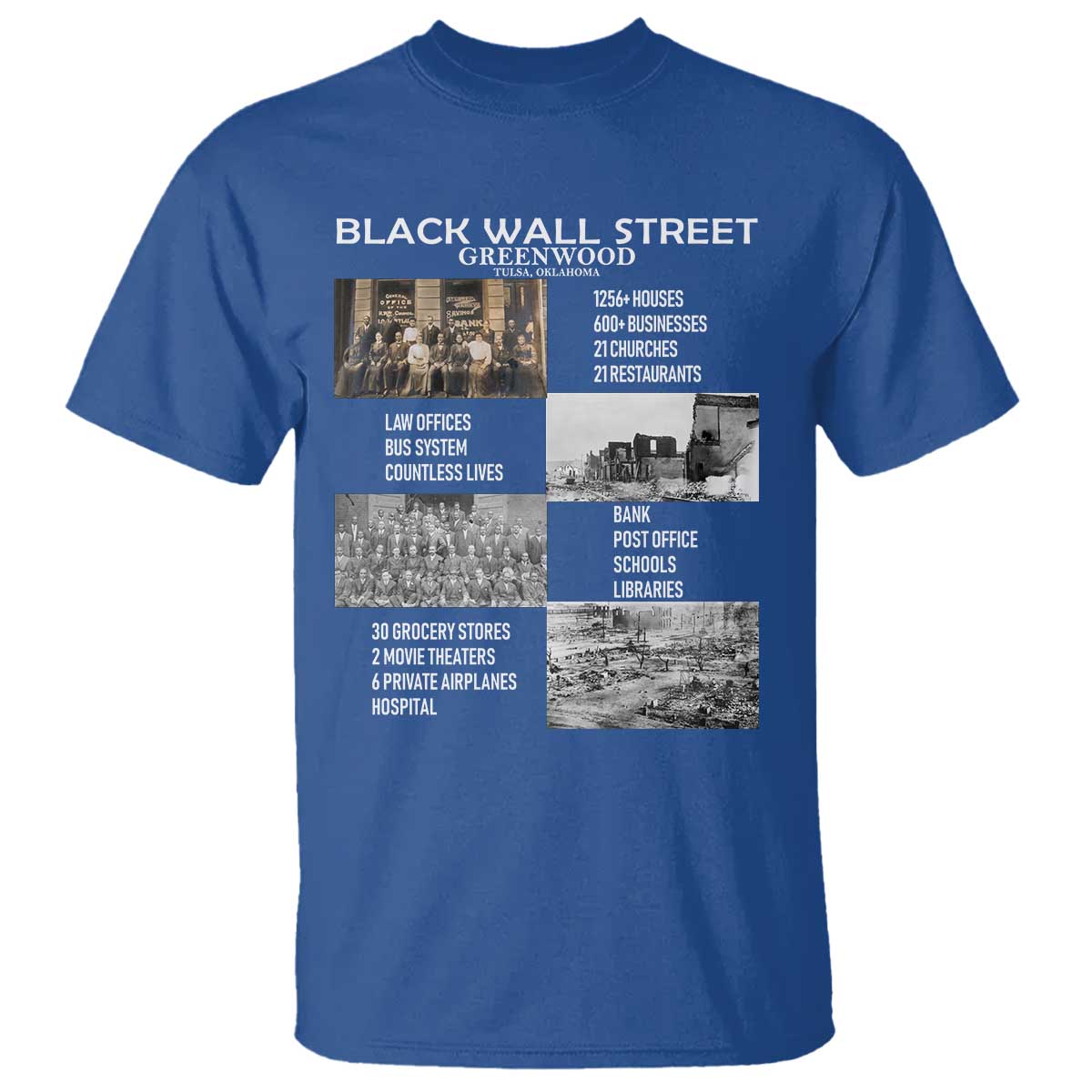 Black Wall Street T Shirt Greenwood African American Remembrance