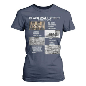 Black Wall Street T Shirt For Women Greenwood African American Remembrance