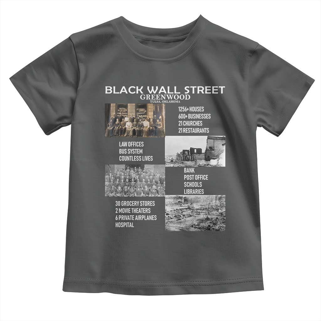 Black Wall Street Toddler T Shirt Greenwood African American Remembrance