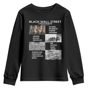 Black Wall Street Youth Sweatshirt Greenwood African American Remembrance