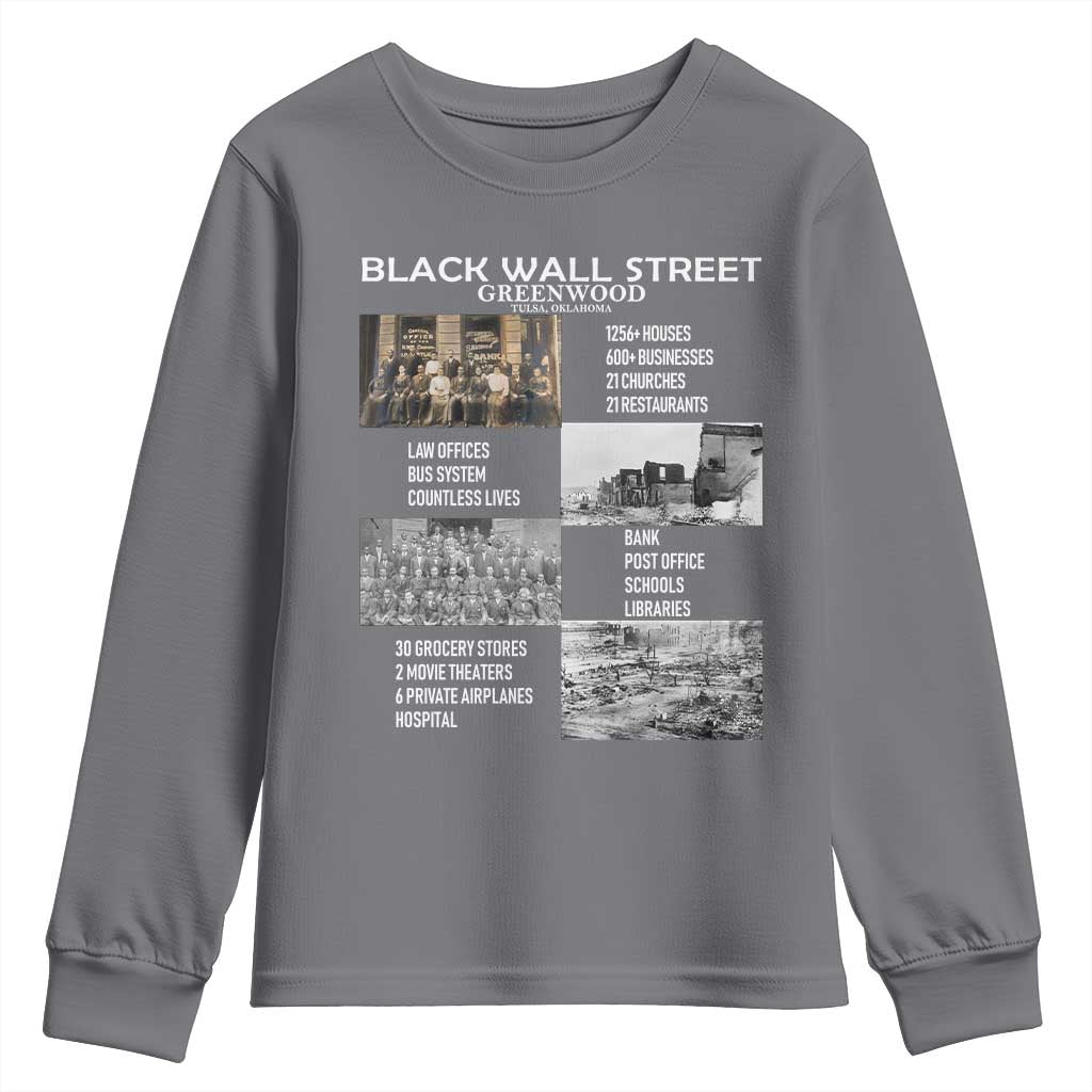 Black Wall Street Youth Sweatshirt Greenwood African American Remembrance