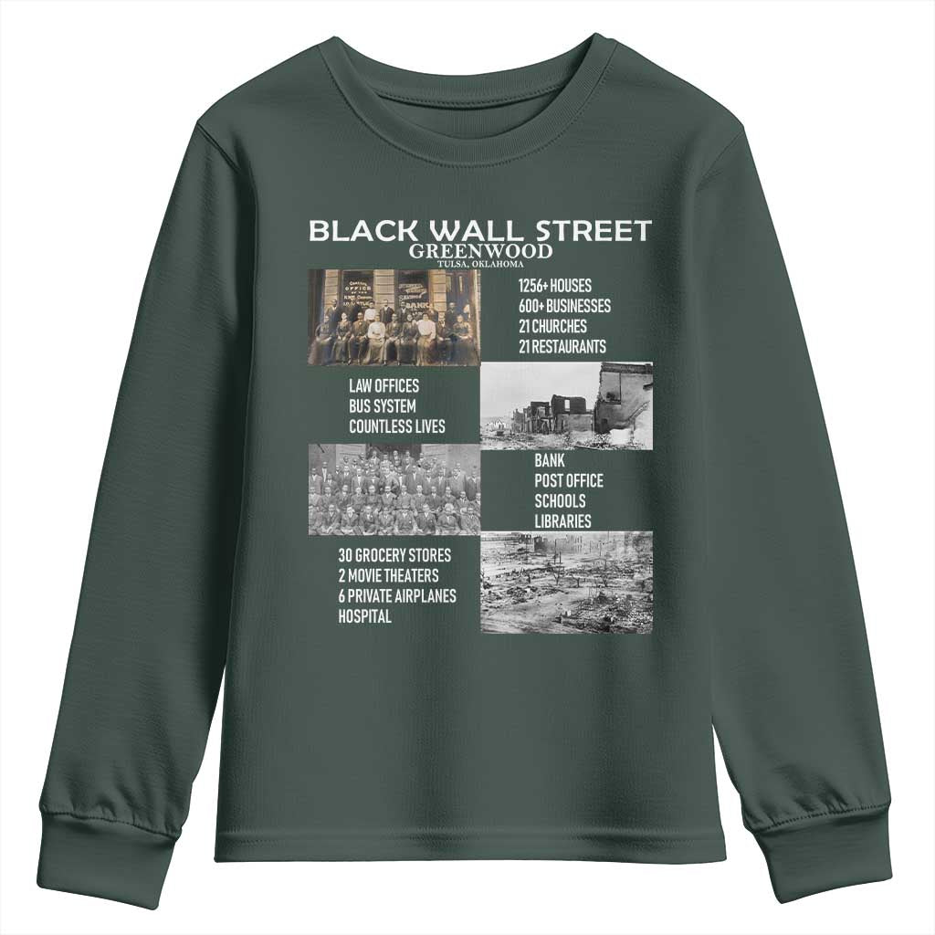 Black Wall Street Youth Sweatshirt Greenwood African American Remembrance