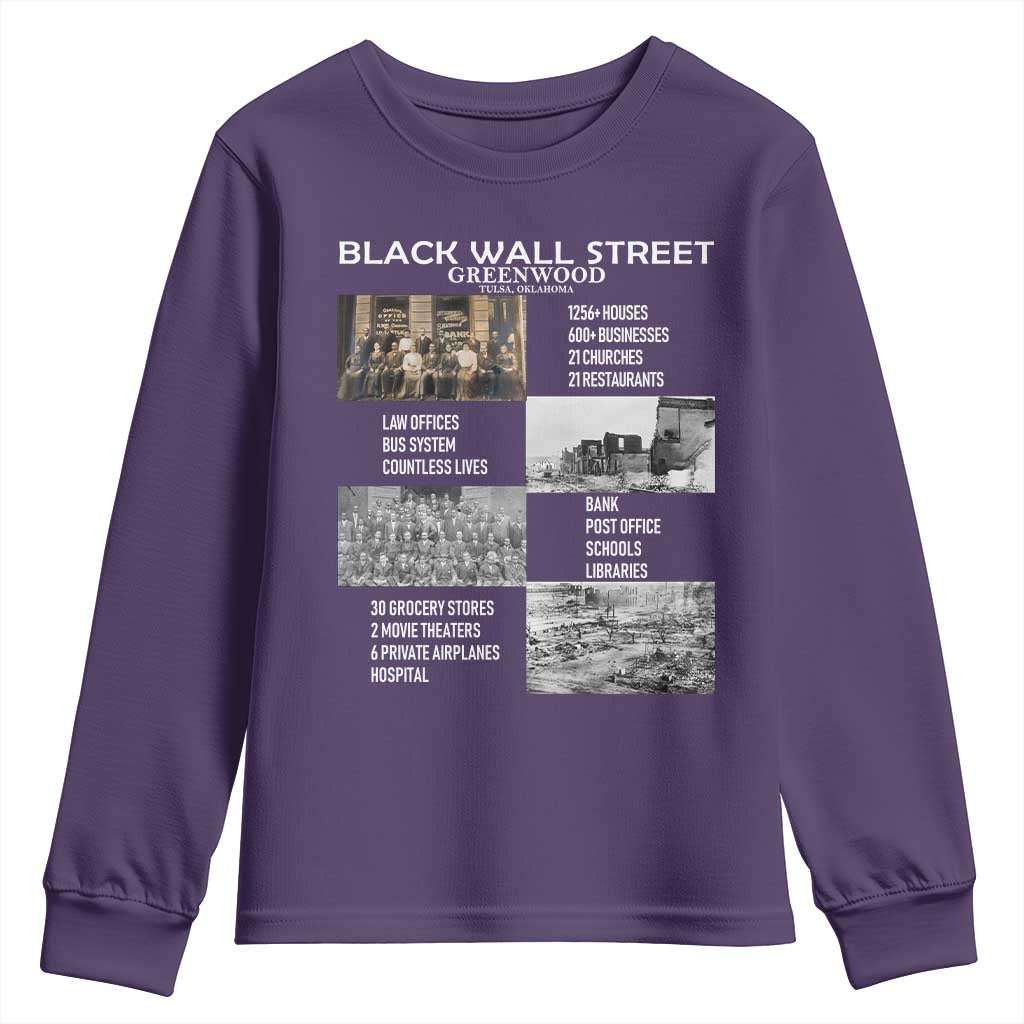 Black Wall Street Youth Sweatshirt Greenwood African American Remembrance