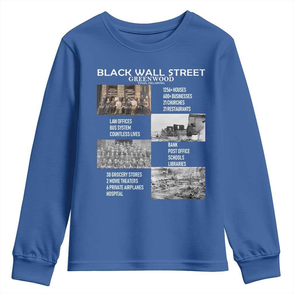 Black Wall Street Youth Sweatshirt Greenwood African American Remembrance