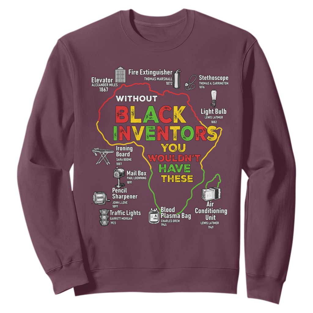 Proud Black Inventors Sweatshirt Black History Month African American Pride