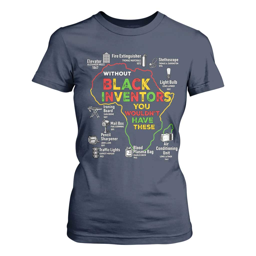 Proud Black Inventors T Shirt For Women Black History Month African American Pride