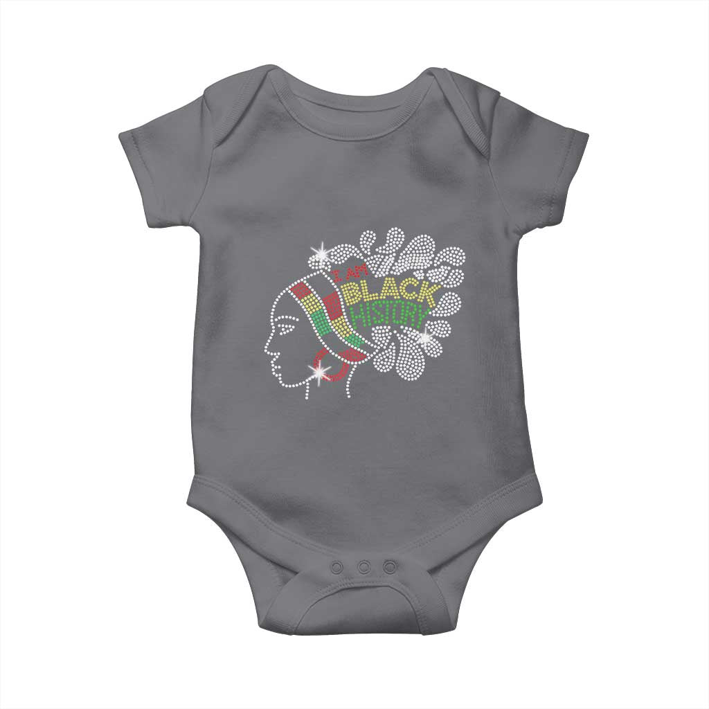 I Am Black History Baby Onesie Black Girl Sparkling