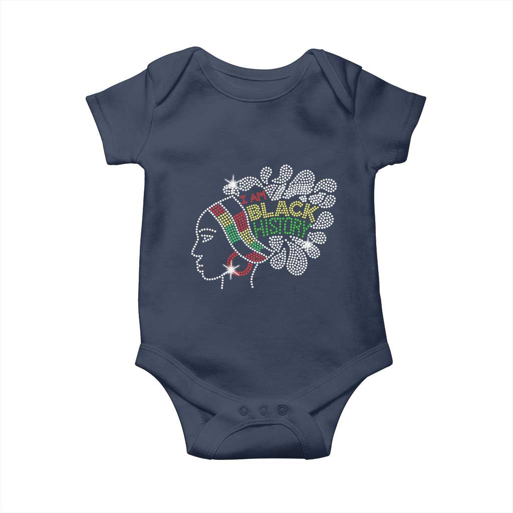 I Am Black History Baby Onesie Black Girl Sparkling