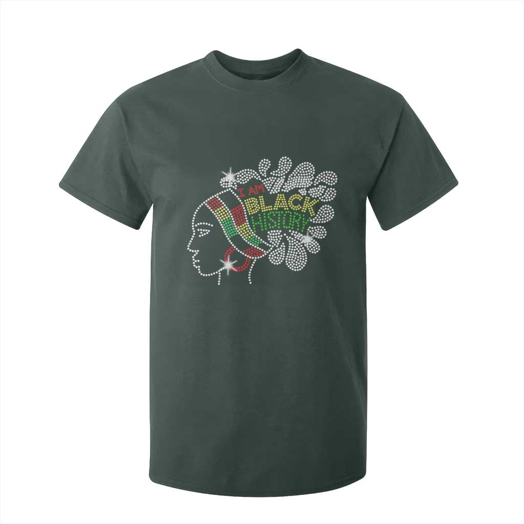 I Am Black History T Shirt For Kid Black Girl Sparkling