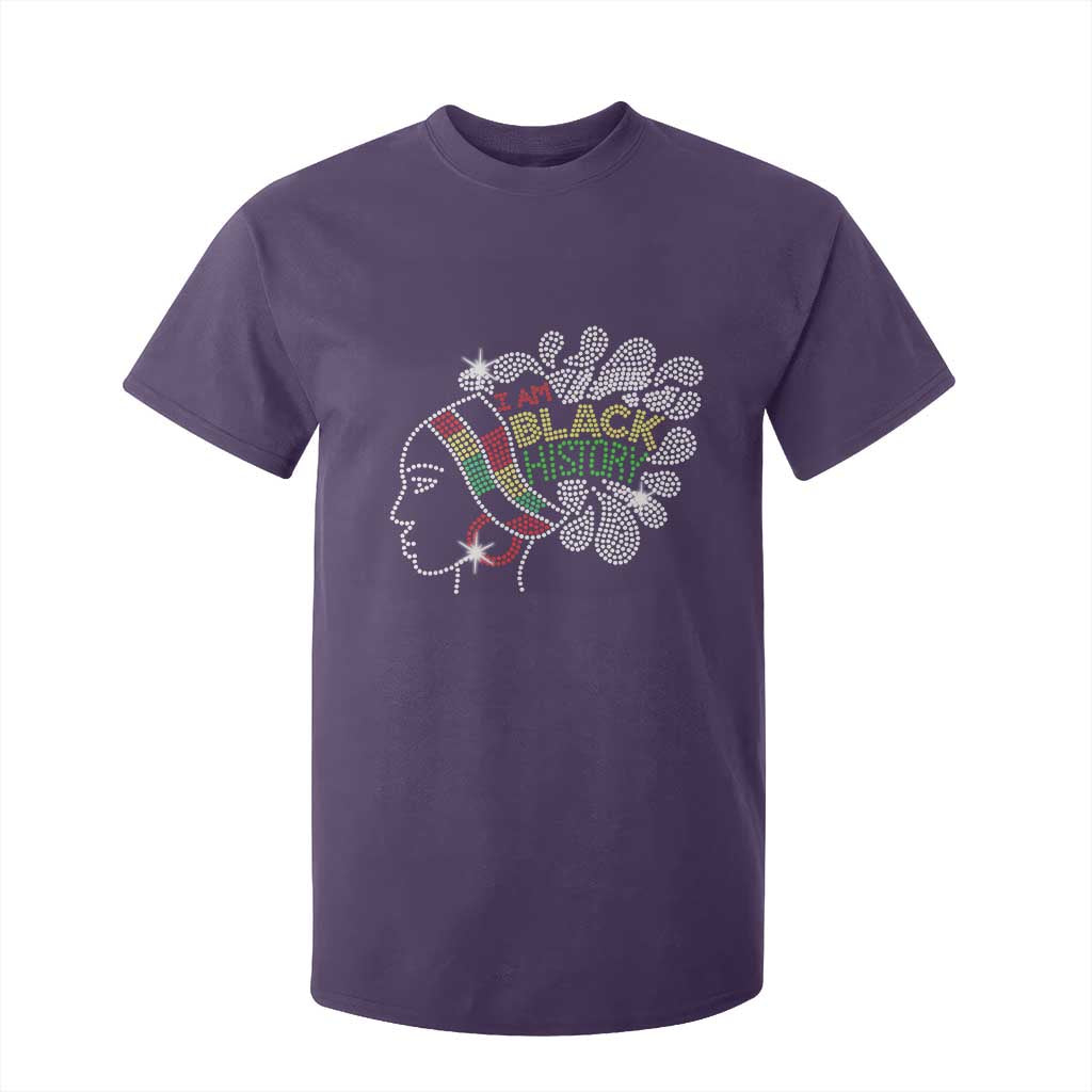 I Am Black History T Shirt For Kid Black Girl Sparkling