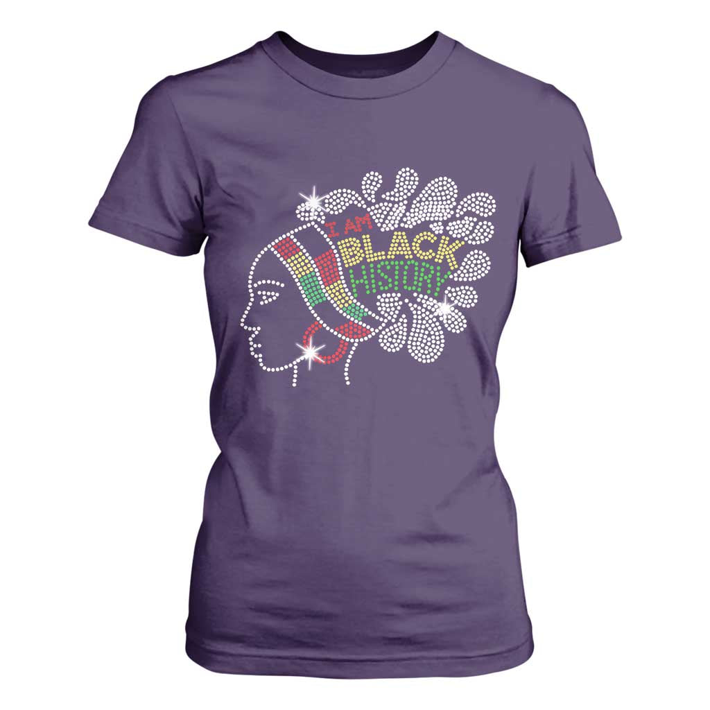 I Am Black History T Shirt For Women Black Girl Sparkling